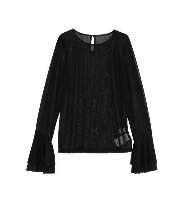 LAGUNAMOON「フレアスリーブチュールトップス」|Tシャツ・カットソー|