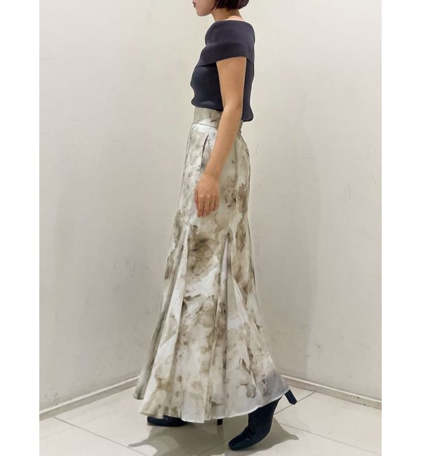 LAGUNAMOON「マーブライズドシアープリントスカート」|スカート|