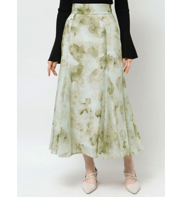 LAGUNAMOON「マーブライズドシアープリントスカート」|スカート|