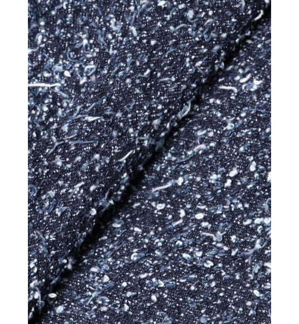 LAGUNAMOON「ツイードライクノーカラーデニムジャケット」|デニムジャケット|