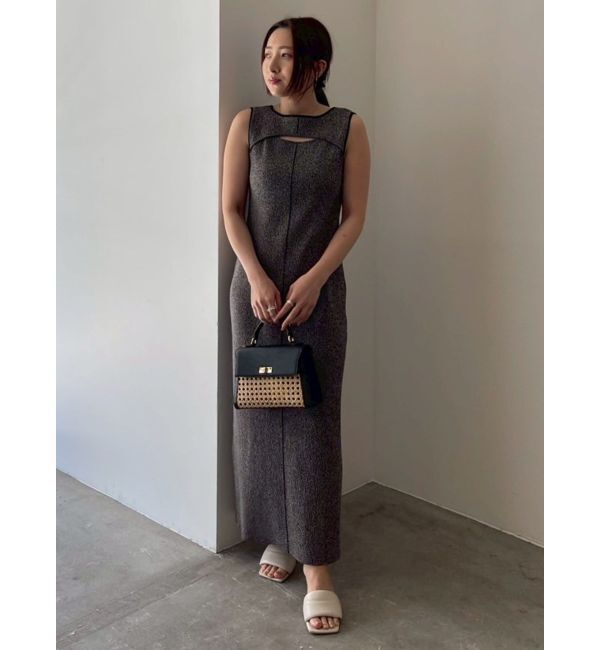 LAGUNAMOON「カットアウトニットワンピース」|ワンピース|