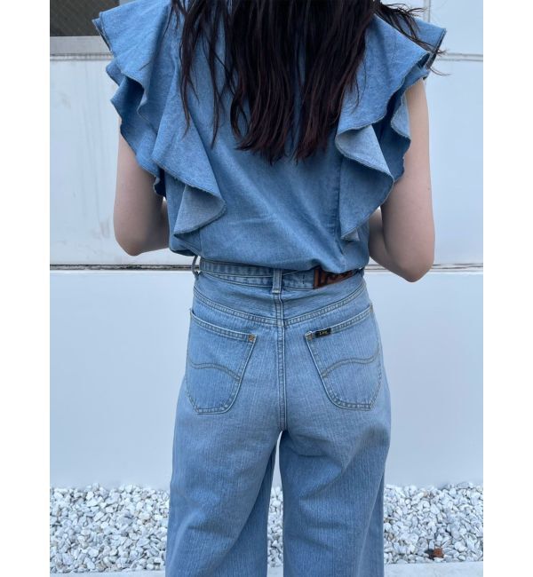 LAGUNAMOON「【Leeコラボ】Vネックフリルタックブラウス」|シャツ・ブラウス|