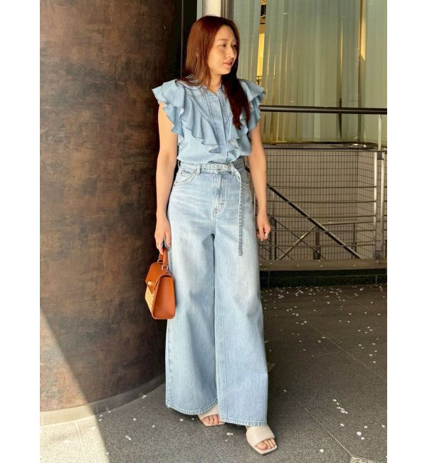 LAGUNAMOON「【Leeコラボ】Vネックフリルタックブラウス」|シャツ・ブラウス|