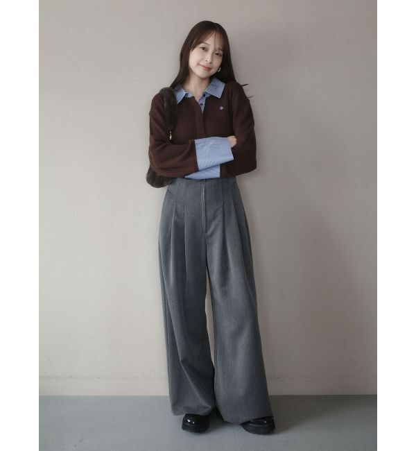 LAGUNAMOON「【POLO BCSコラボ】シャツカラーカフスニットプルオーバー」|ニット・セーター|