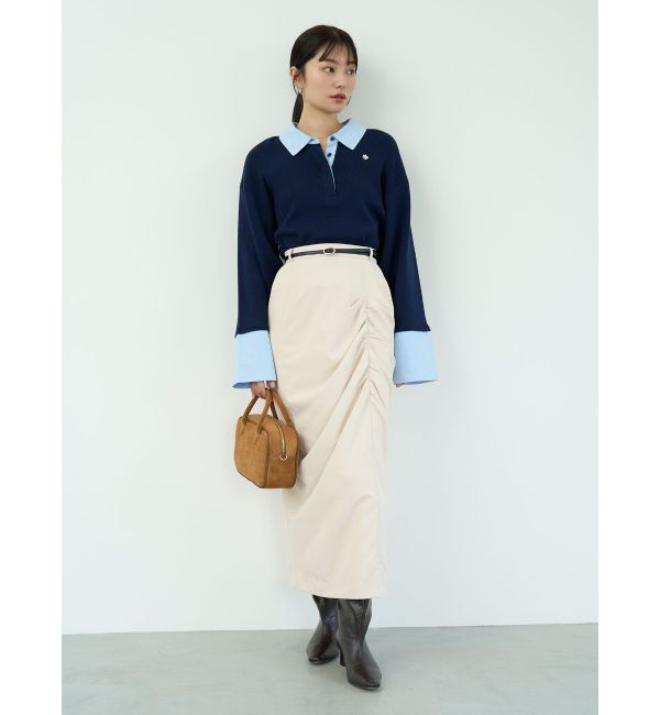 LAGUNAMOON「【POLO BCSコラボ】シャツカラーカフスニットプルオーバー」|ニット・セーター|