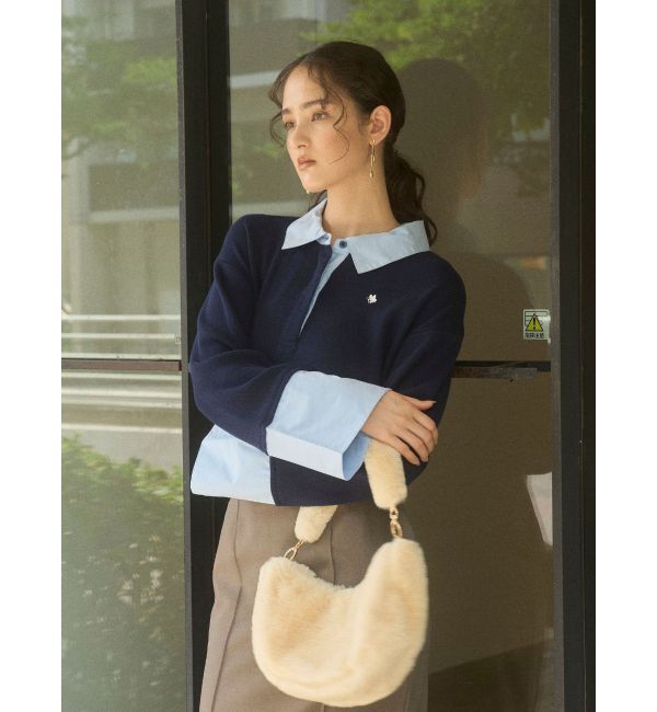 LAGUNAMOON「【POLO BCSコラボ】シャツカラーカフスニットプルオーバー」|ニット・セーター|