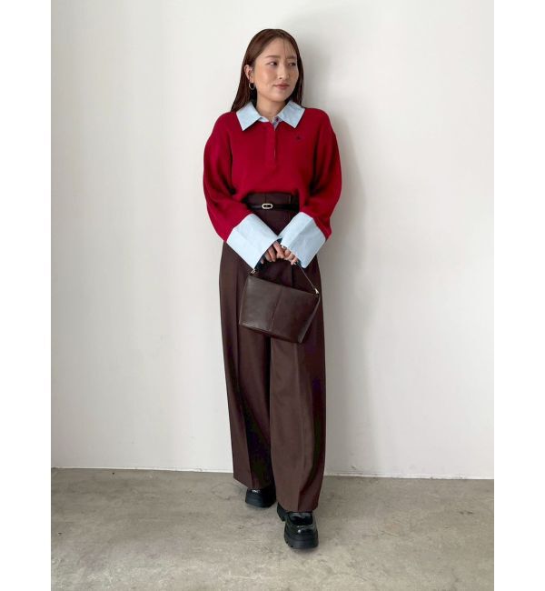 LAGUNAMOON「【POLO BCSコラボ】シャツカラーカフスニットプルオーバー」|ニット・セーター|