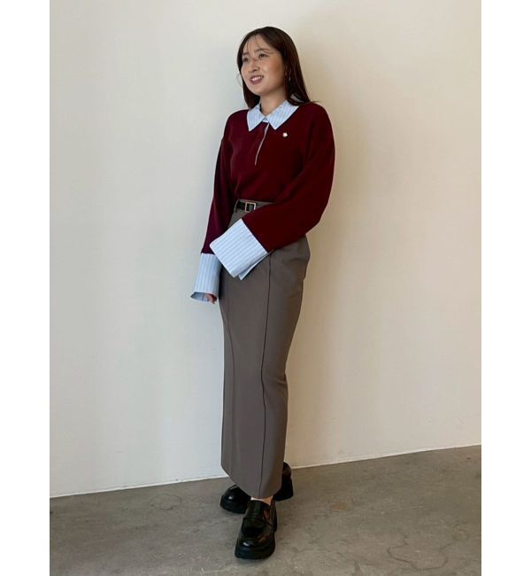 LAGUNAMOON「【POLO BCSコラボ】シャツカラーカフスニットプルオーバー」|ニット・セーター|