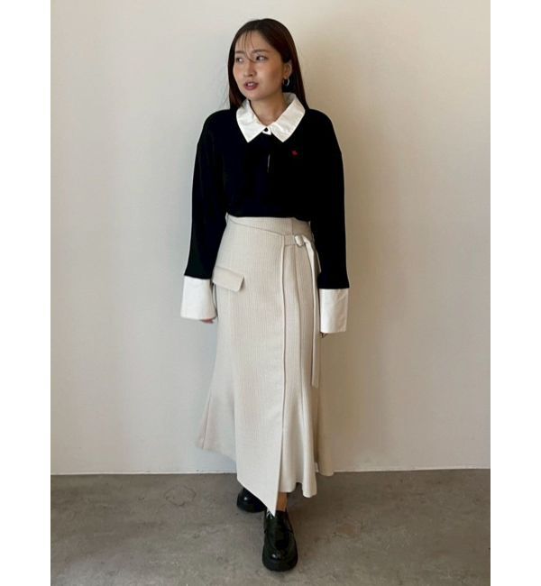 LAGUNAMOON「【POLO BCSコラボ】シャツカラーカフスニットプルオーバー」|ニット・セーター|