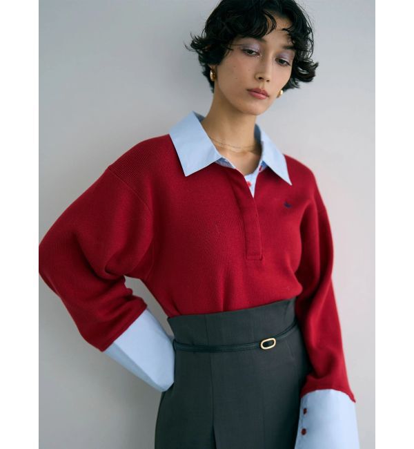 LAGUNAMOON「【POLO BCSコラボ】シャツカラーカフスニットプルオーバー」|ニット・セーター|