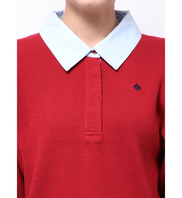 LAGUNAMOON「【POLO BCSコラボ】シャツカラーカフスニットプルオーバー」|ニット・セーター|