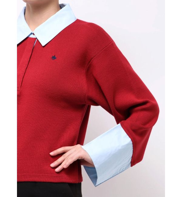 LAGUNAMOON「【POLO BCSコラボ】シャツカラーカフスニットプルオーバー」|ニット・セーター|