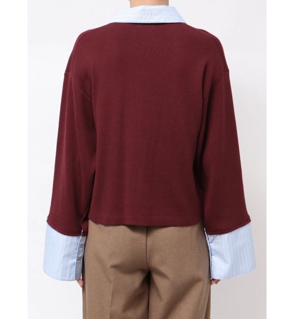 LAGUNAMOON「【POLO BCSコラボ】シャツカラーカフスニットプルオーバー」|ニット・セーター|