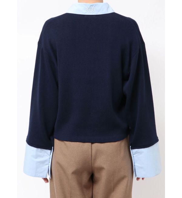 LAGUNAMOON「【POLO BCSコラボ】シャツカラーカフスニットプルオーバー」|ニット・セーター|