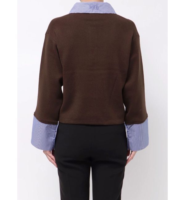 LAGUNAMOON「【POLO BCSコラボ】シャツカラーカフスニットプルオーバー」|ニット・セーター|