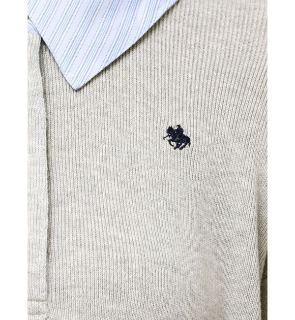 LAGUNAMOON「【POLO BCSコラボ】シャツカラーカフスニットプルオーバー」|ニット・セーター|