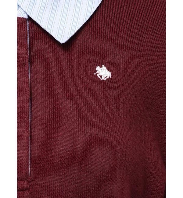 LAGUNAMOON「【POLO BCSコラボ】シャツカラーカフスニットプルオーバー」|ニット・セーター|