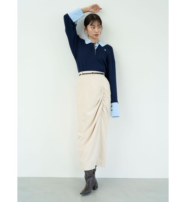 LAGUNAMOON「ドレープIラインスカート」|スカート|