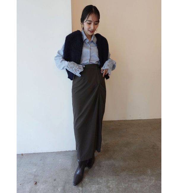 LAGUNAMOON「ドレープIラインスカート」|スカート|