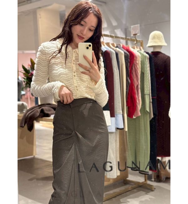 LAGUNAMOON「ドレープIラインスカート」|スカート|