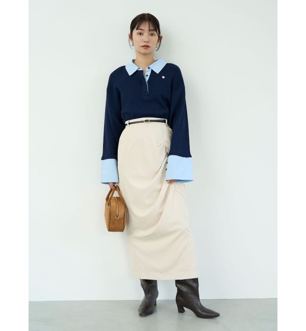 LAGUNAMOON「ドレープIラインスカート」|スカート|