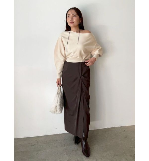 LAGUNAMOON「ドレープIラインスカート」|スカート|