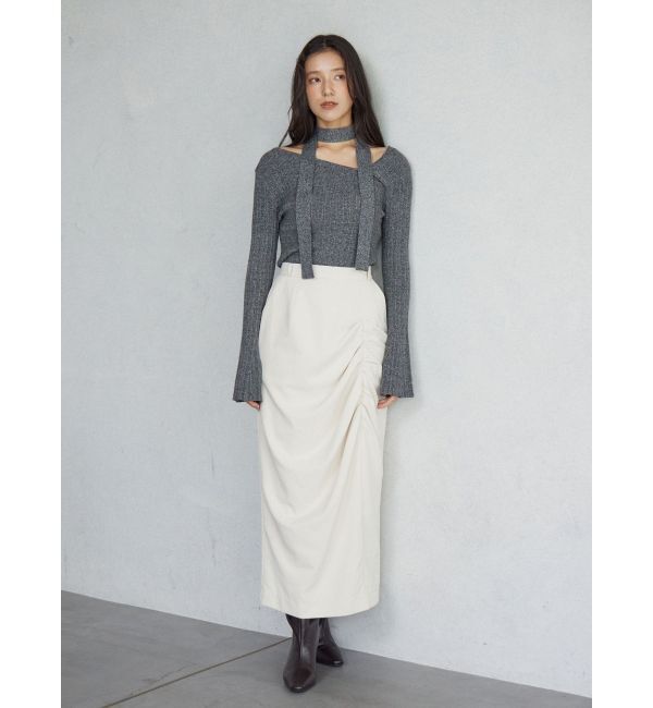 LAGUNAMOON「ドレープIラインスカート」|スカート|
