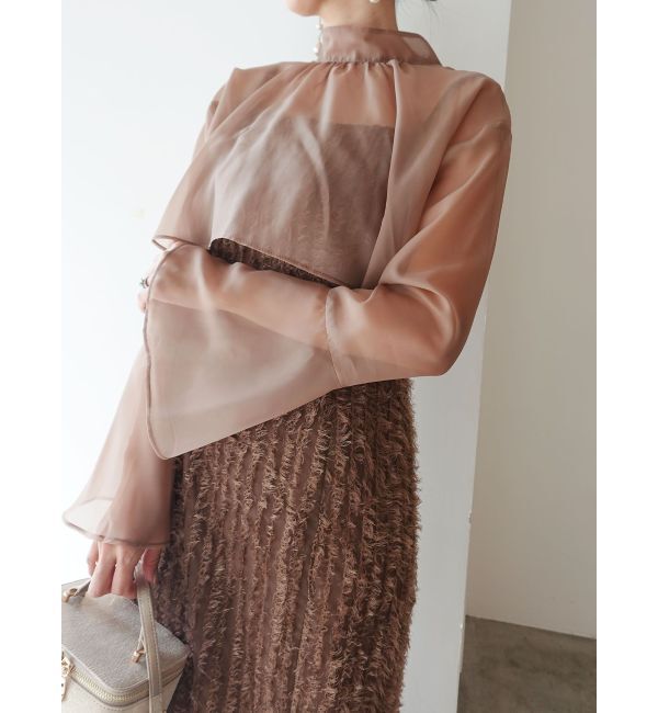 LAGUNAMOON「LADYブラウスレイヤードキャミワンピース」|ワンピース|