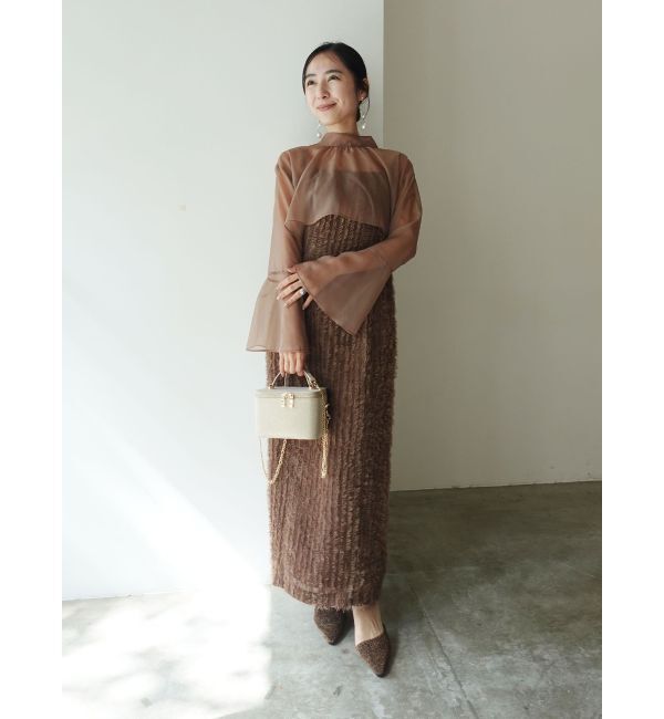 LAGUNAMOON「LADYブラウスレイヤードキャミワンピース」|ワンピース|