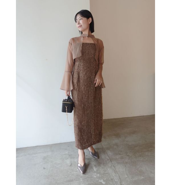 LAGUNAMOON「LADYブラウスレイヤードキャミワンピース」|ワンピース|