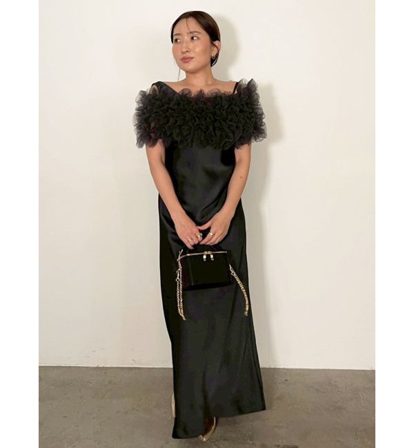 LAGUNAMOON「【ソンイさんコラボ】LADYチュールショールキャミドレス」|ドレス|