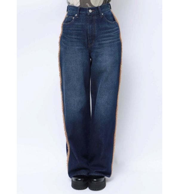 EVRIS「ボアステッチワイドデニムパンツ【セットアップ着用可能】」|デニム|