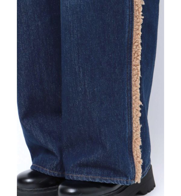 EVRIS「ボアステッチワイドデニムパンツ【セットアップ着用可能】」|デニム|