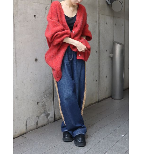 EVRIS「ボアステッチワイドデニムパンツ【セットアップ着用可能】」|デニム|