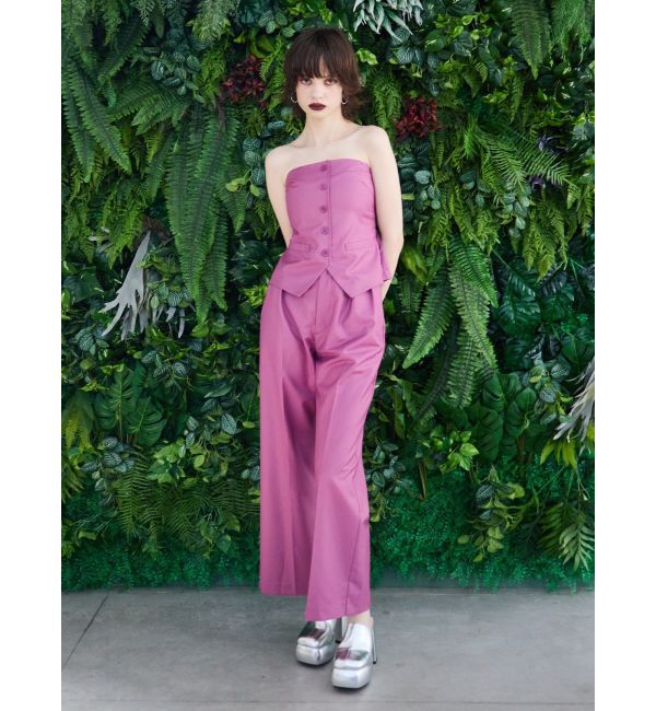 EVRIS「ハイウエストタックワイドパンツ【セットアップ着用可能】」|その他|