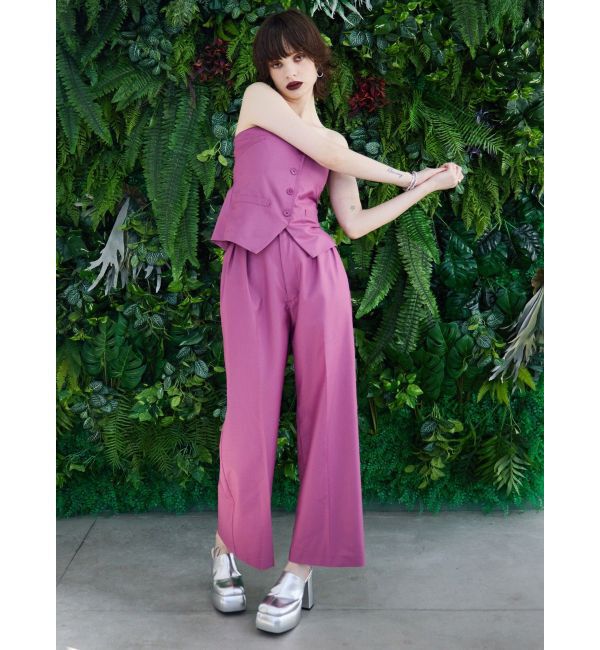 EVRIS「ハイウエストタックワイドパンツ【セットアップ着用可能】」|その他|