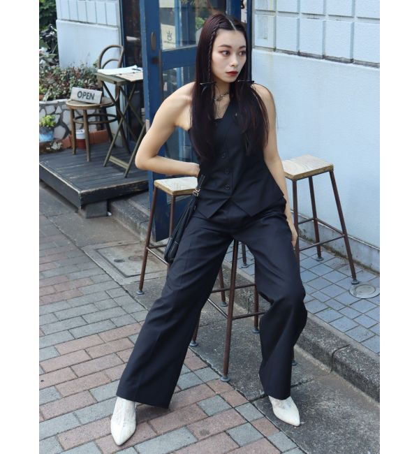 EVRIS「ハイウエストタックワイドパンツ【セットアップ着用可能】」|その他|