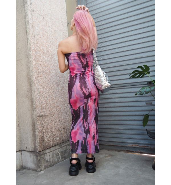 EVRIS「ベアトップシアーロングワンピース」|ワンピース|