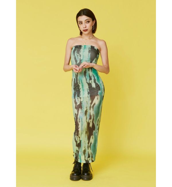 EVRIS「ベアトップシアーロングワンピース」|ワンピース|