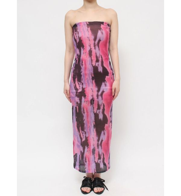 EVRIS「ベアトップシアーロングワンピース」|ワンピース|