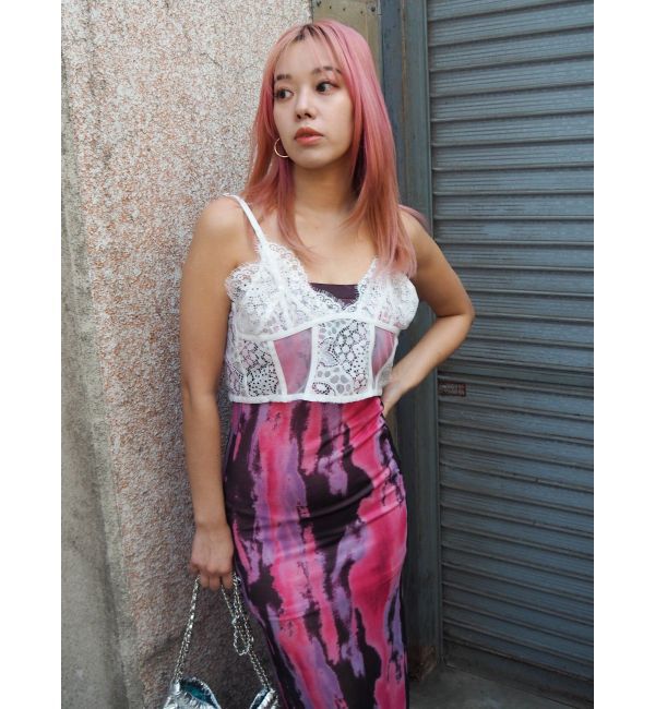 EVRIS「ベアトップシアーロングワンピース」|ワンピース|