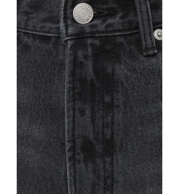 EVRIS「スクエアダメージワイドパンツ」|デニム|