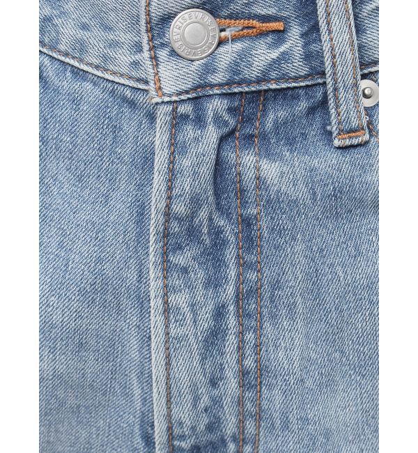 EVRIS「スクエアダメージワイドパンツ」|デニム|