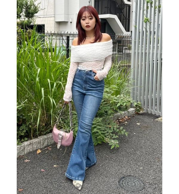 EVRIS「レースオフショルカットトップス」|Tシャツ・カットソー|