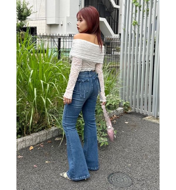 EVRIS「レースオフショルカットトップス」|Tシャツ・カットソー|