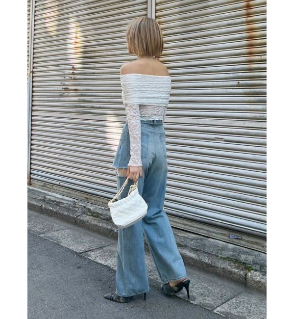 EVRIS「レースオフショルカットトップス」|Tシャツ・カットソー|