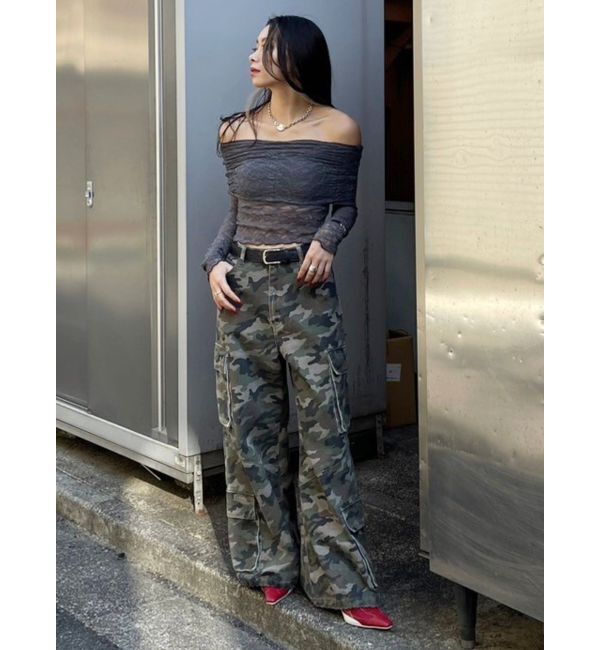 EVRIS「レースオフショルカットトップス」|Tシャツ・カットソー|