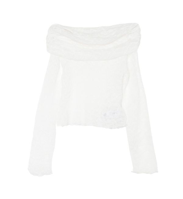 EVRIS「レースオフショルカットトップス」|Tシャツ・カットソー|