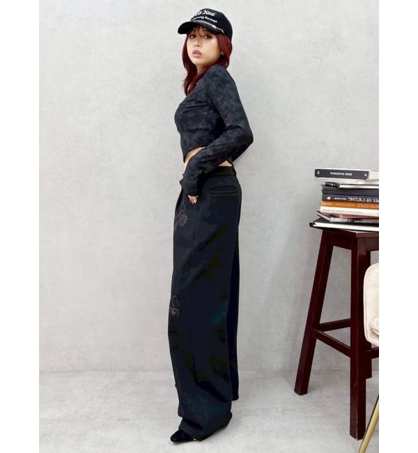 EVRIS「グラフィックプリントスウェットパンツ」|その他|