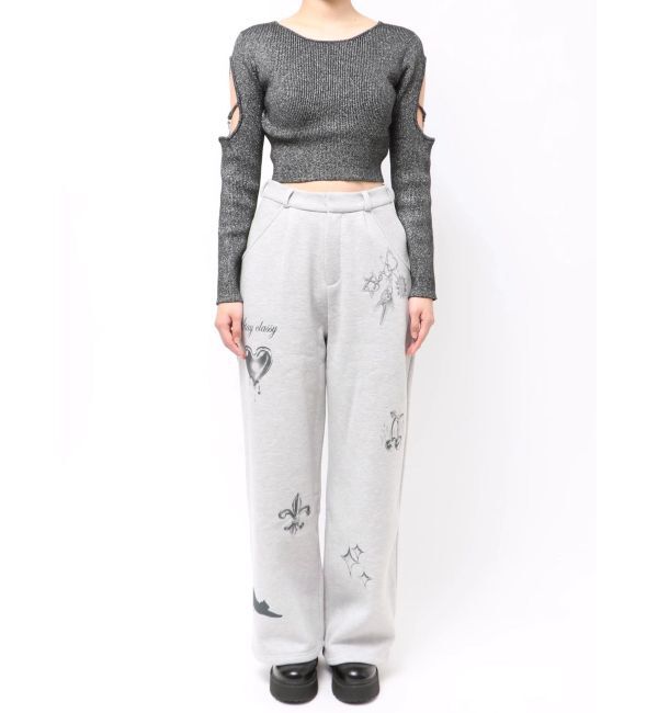 EVRIS「グラフィックプリントスウェットパンツ」|その他|